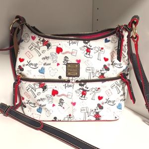 Mickey and Minnie Mouse Sweethearts Pocket Sac Shoulder Bag by Dooney & Bourke